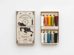 Colorful Rice Wax Candle - Earth Colors