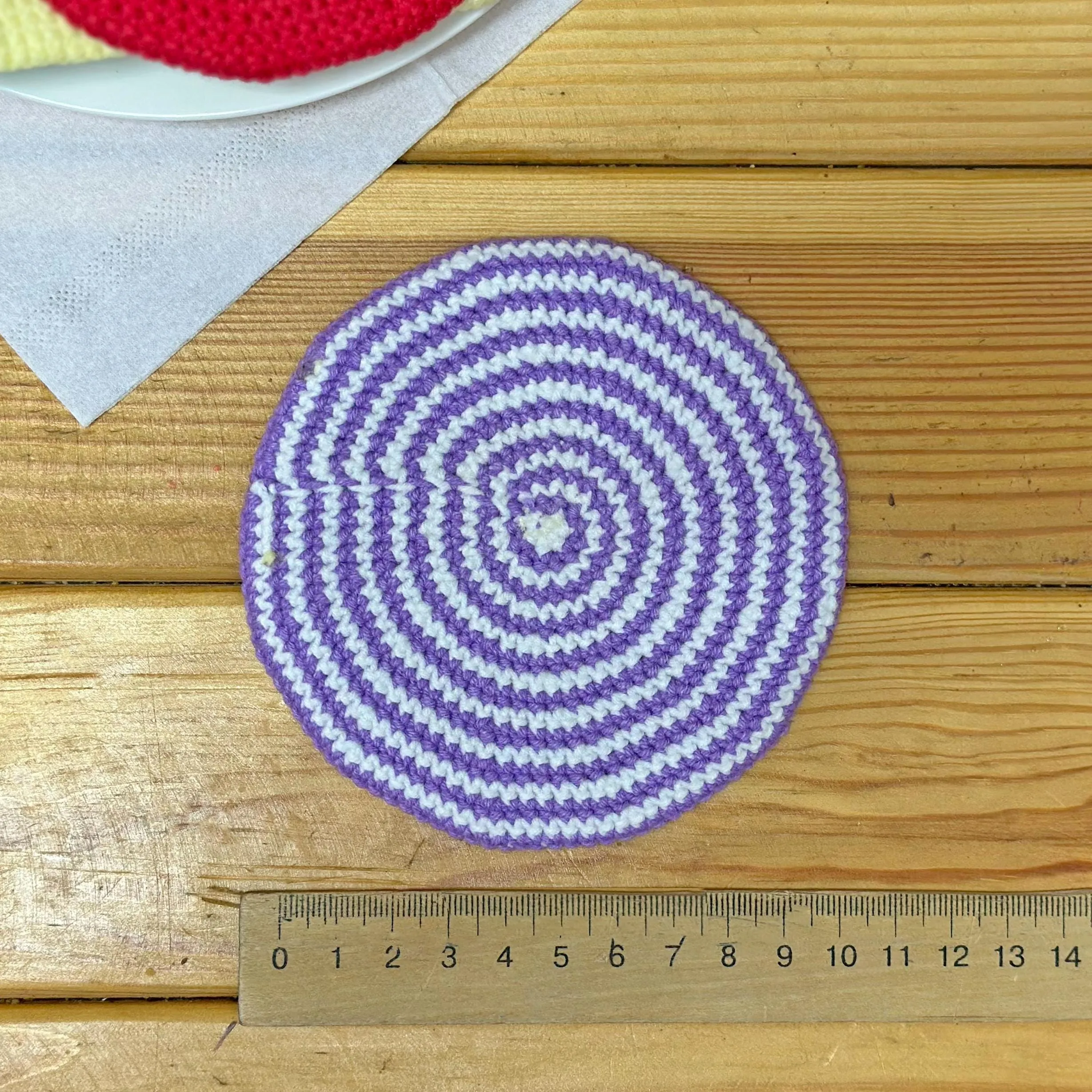 Crochet Burger Coaster Pattern, US standard terms, Skill level beginner