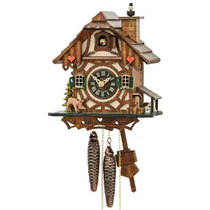 Cuckoo Clock - 1-Day Chalet with Moving Chimney Sweep - Engstler