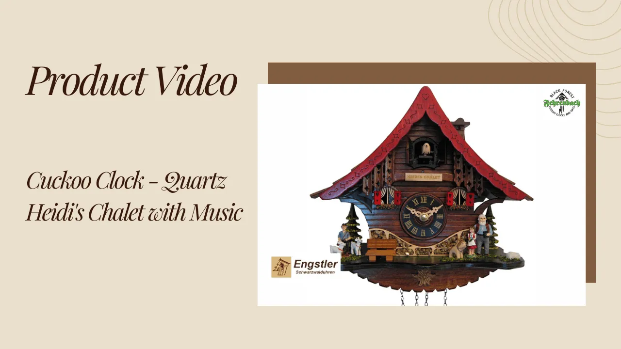 Cuckoo Clock - Quartz Heidi's Chalet with Music - Engstler