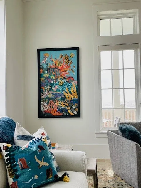 CUSTOM CORAL REEF original paper collage