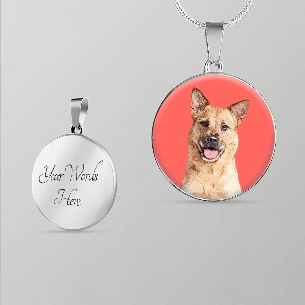 Custom Pet Art - Circle Necklace