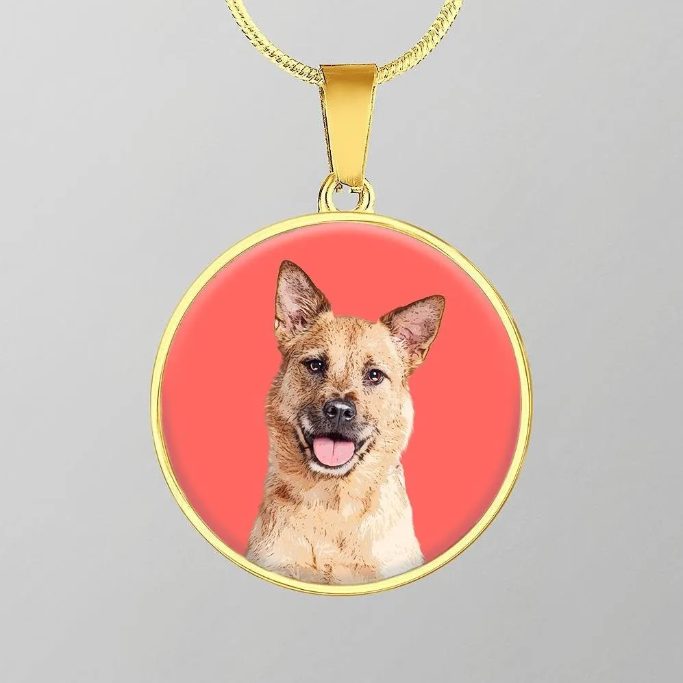 Custom Pet Art - Circle Necklace