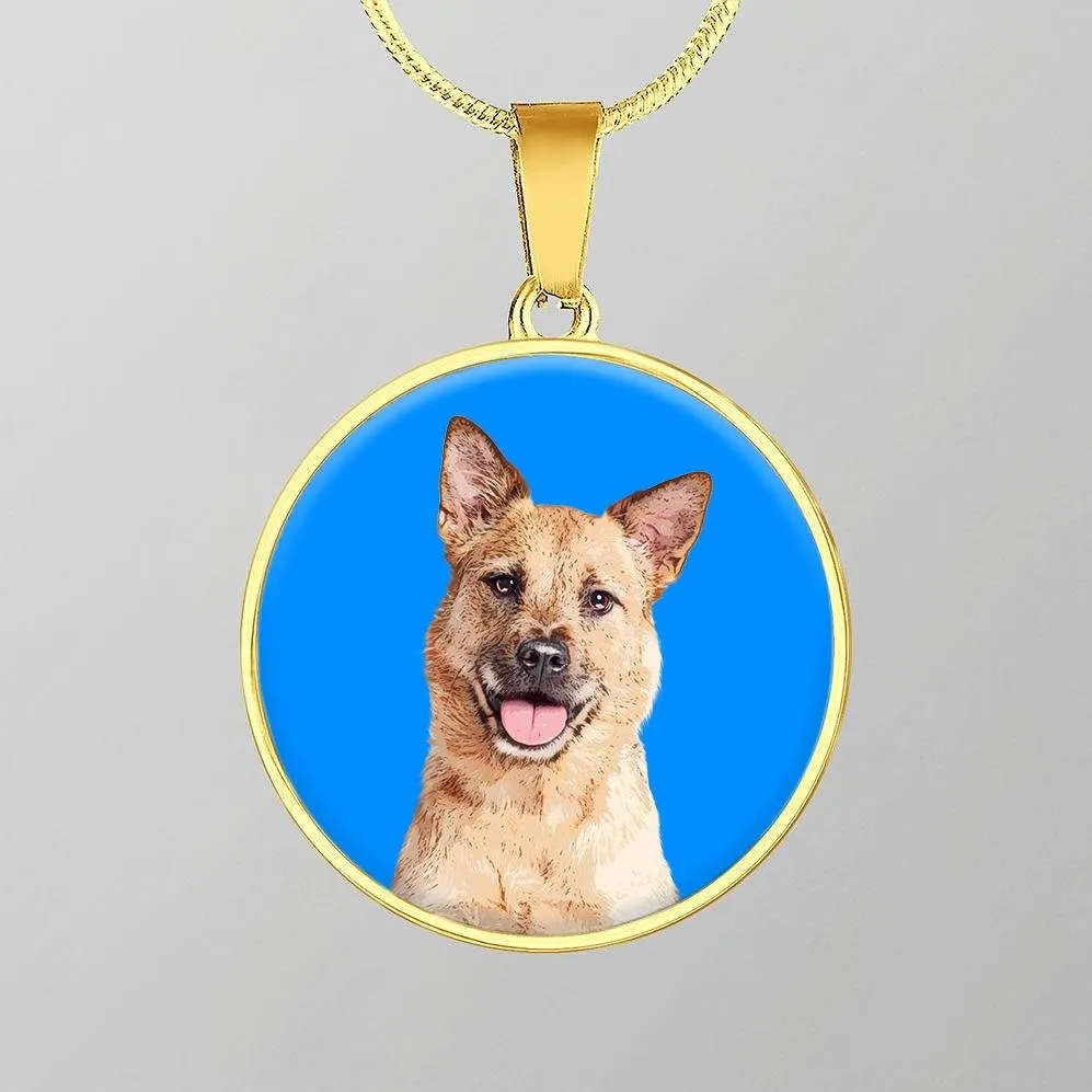 Custom Pet Art - Circle Necklace
