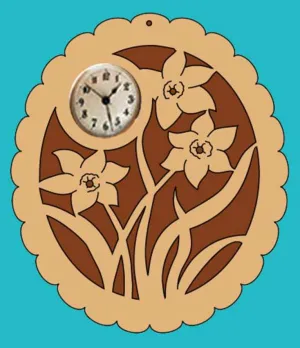 Daffodil Floral Clock Pattern