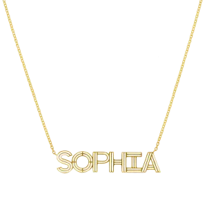 Deco Cut-Out Name Necklace