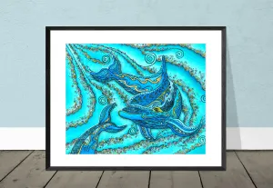 Dolphin Play Giclee Print