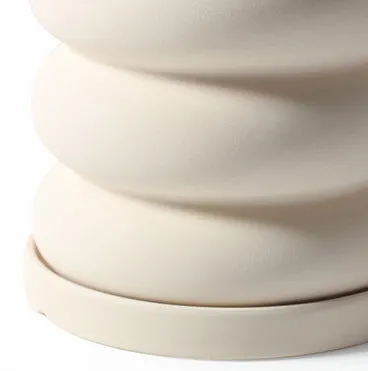 Donut - Plant Pot With Saucer In/Outdoor Beige