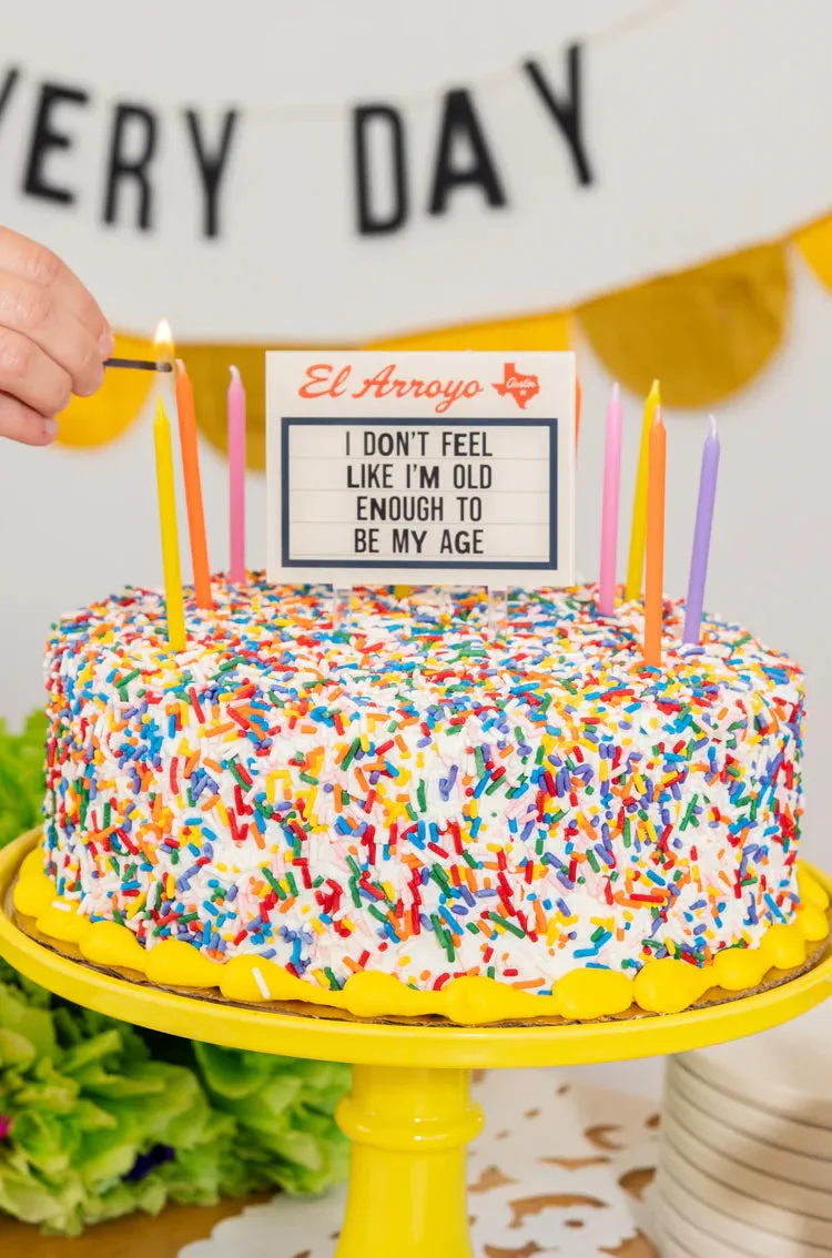 El Arroyo Cake Topper/Candle Set