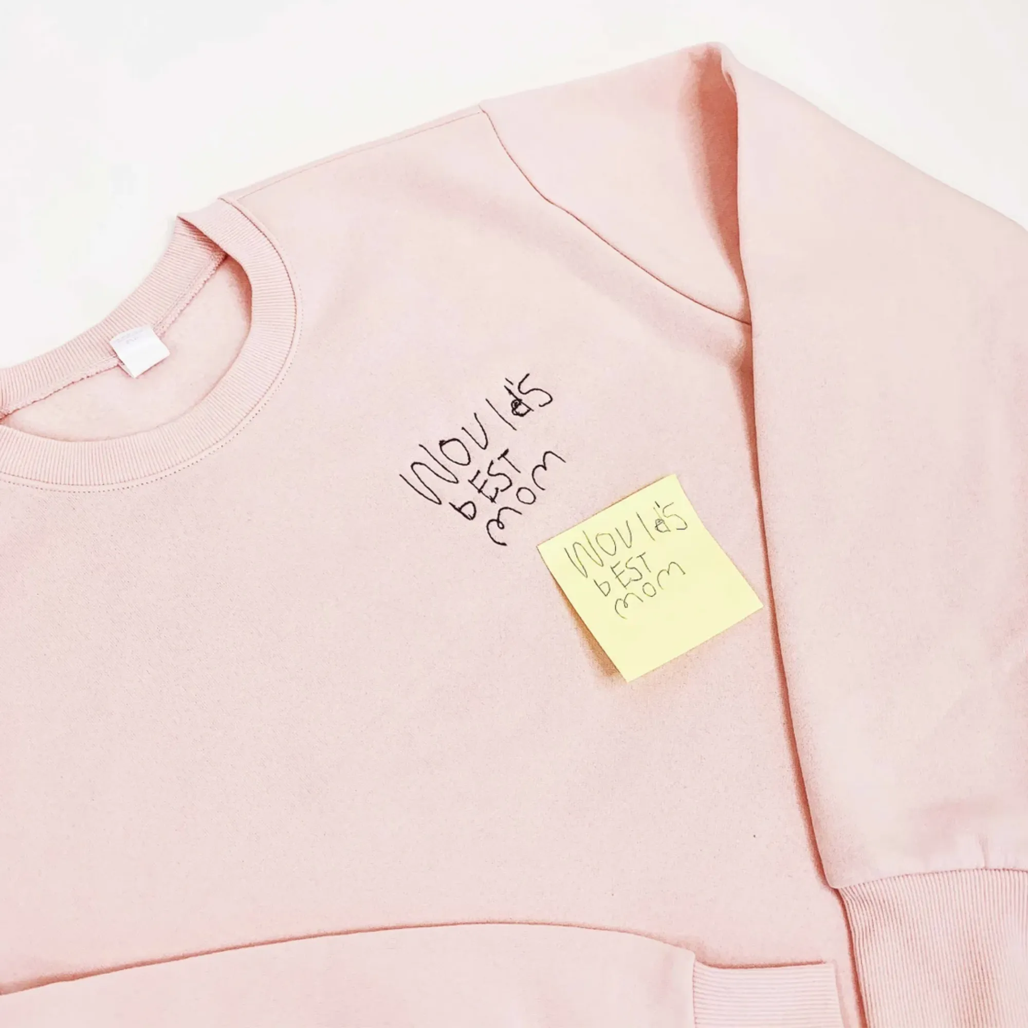 Embroidered gifts for Mom Grandmother, Children's Drawing Art Work Embroidered Sweatshirt, Hoodie