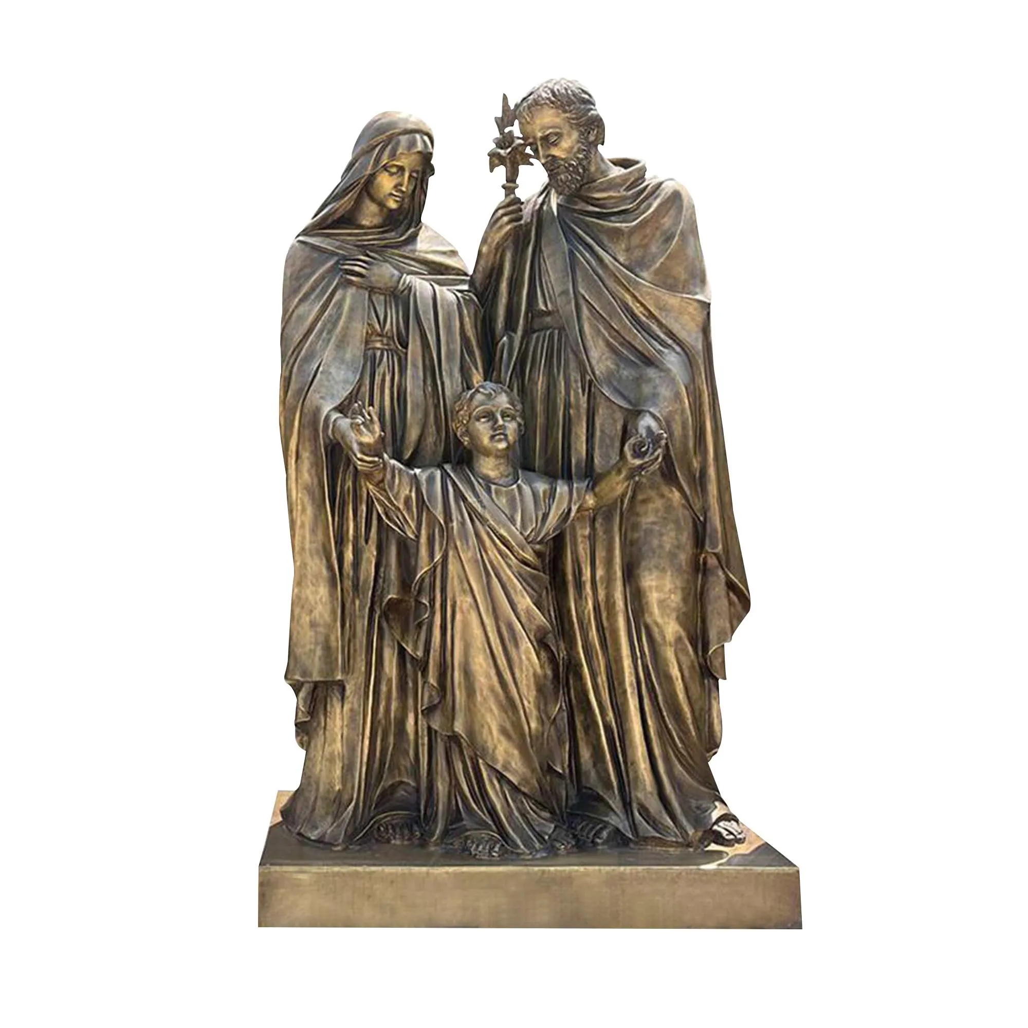FINEST Custom Size Religious Bronze Holy Family Sculpture On Sale FB-049