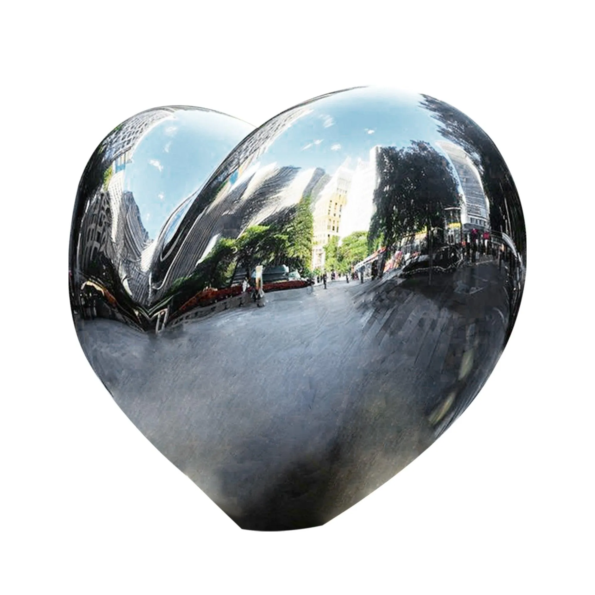 FINEST Mirrored Stainless Steel Love Heart Sculpture  FS-064