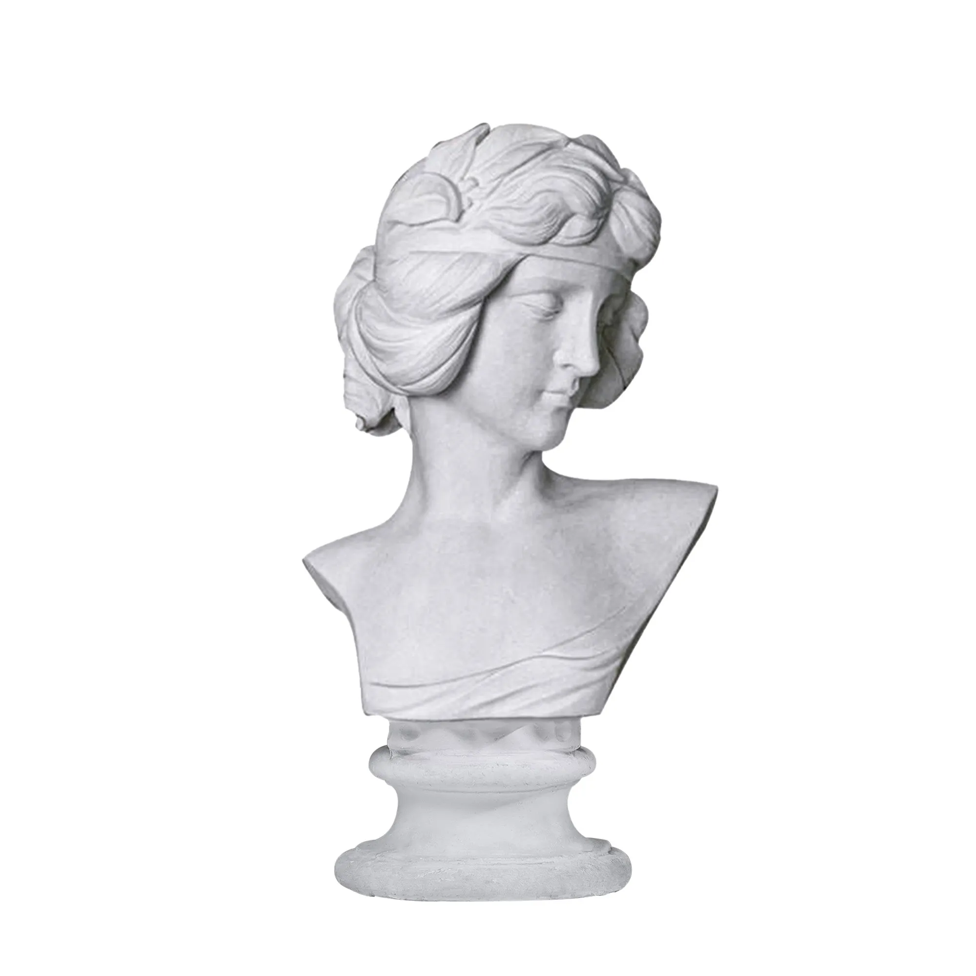 FINEST Statue Home Decor White Marble Statues Bust Women FM-001