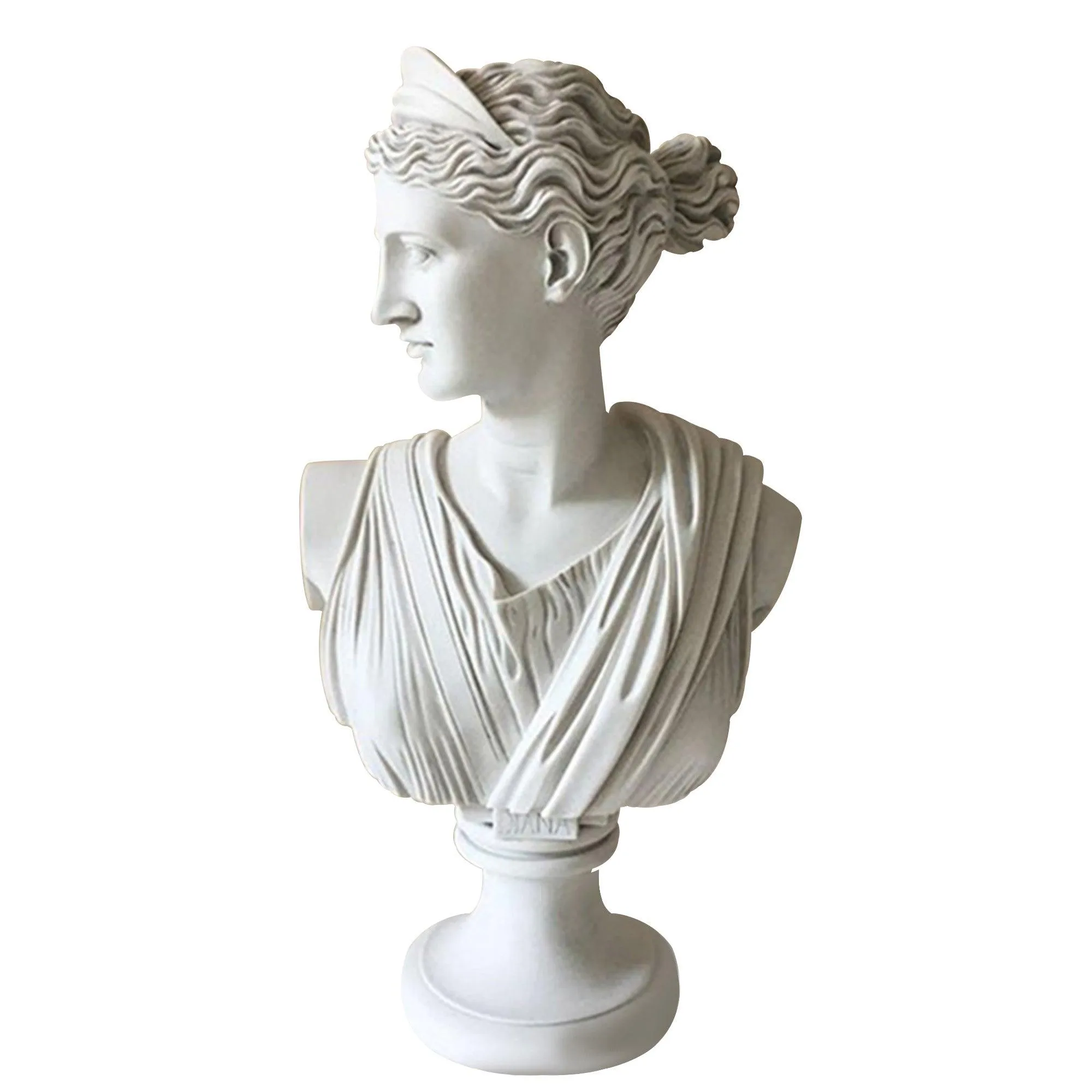 FINEST Statue Home Decor White Marble Statues Bust Women FM-001