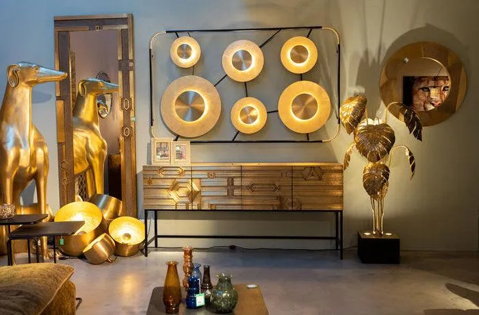Futuro Gold Wall Mirror