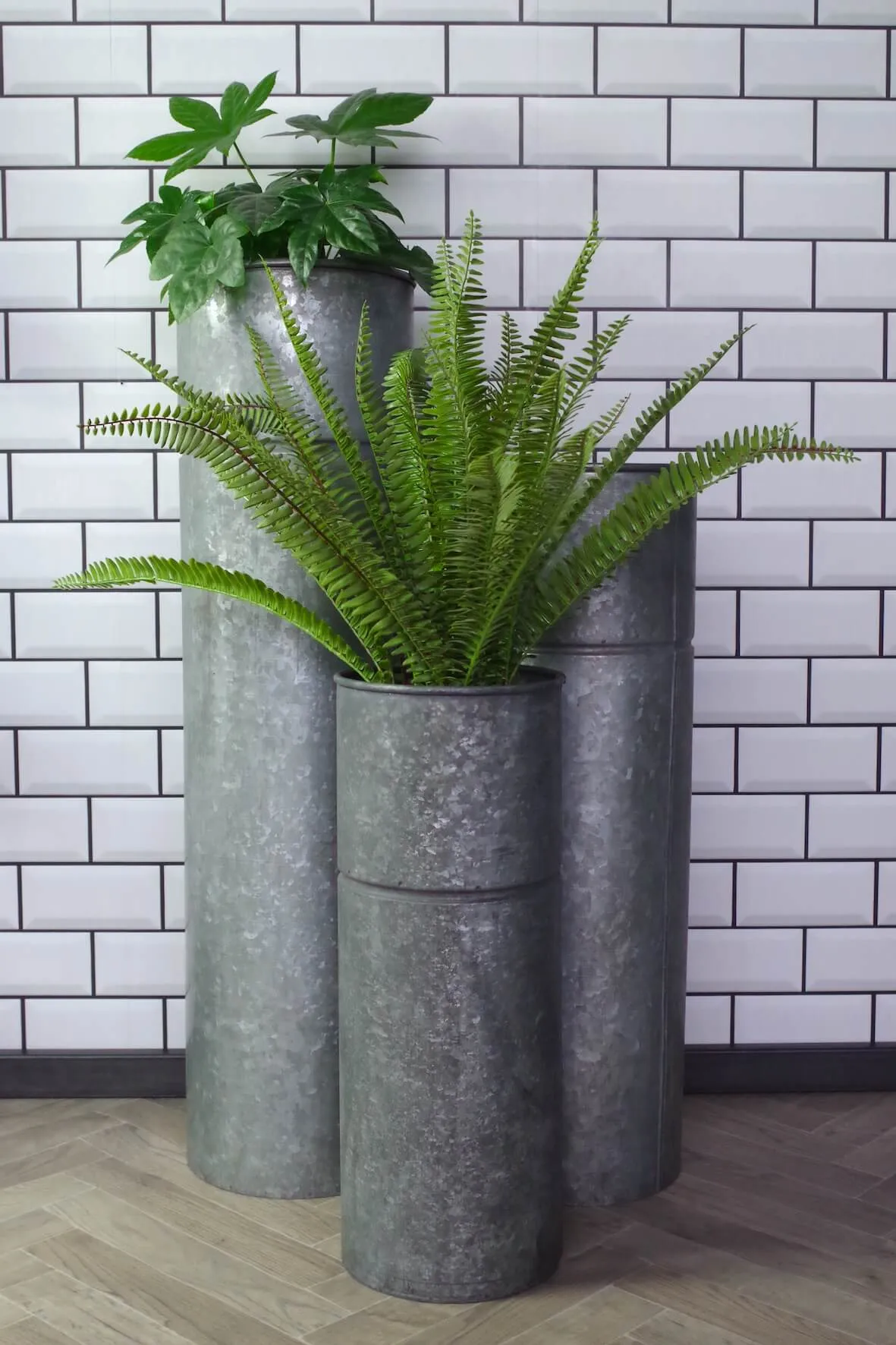 Galvanised Plant Display Stand - Set of 3