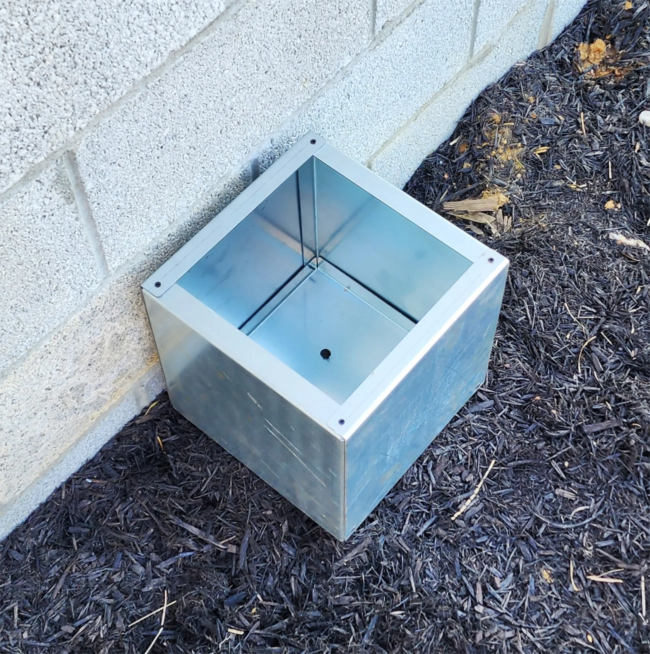 Galvanized Square Metal Planter - 10", 16", or 22" - Zinc Planter Box - Outdoor Planter - Indoor Planter - Cute Planter - Succulent Planter