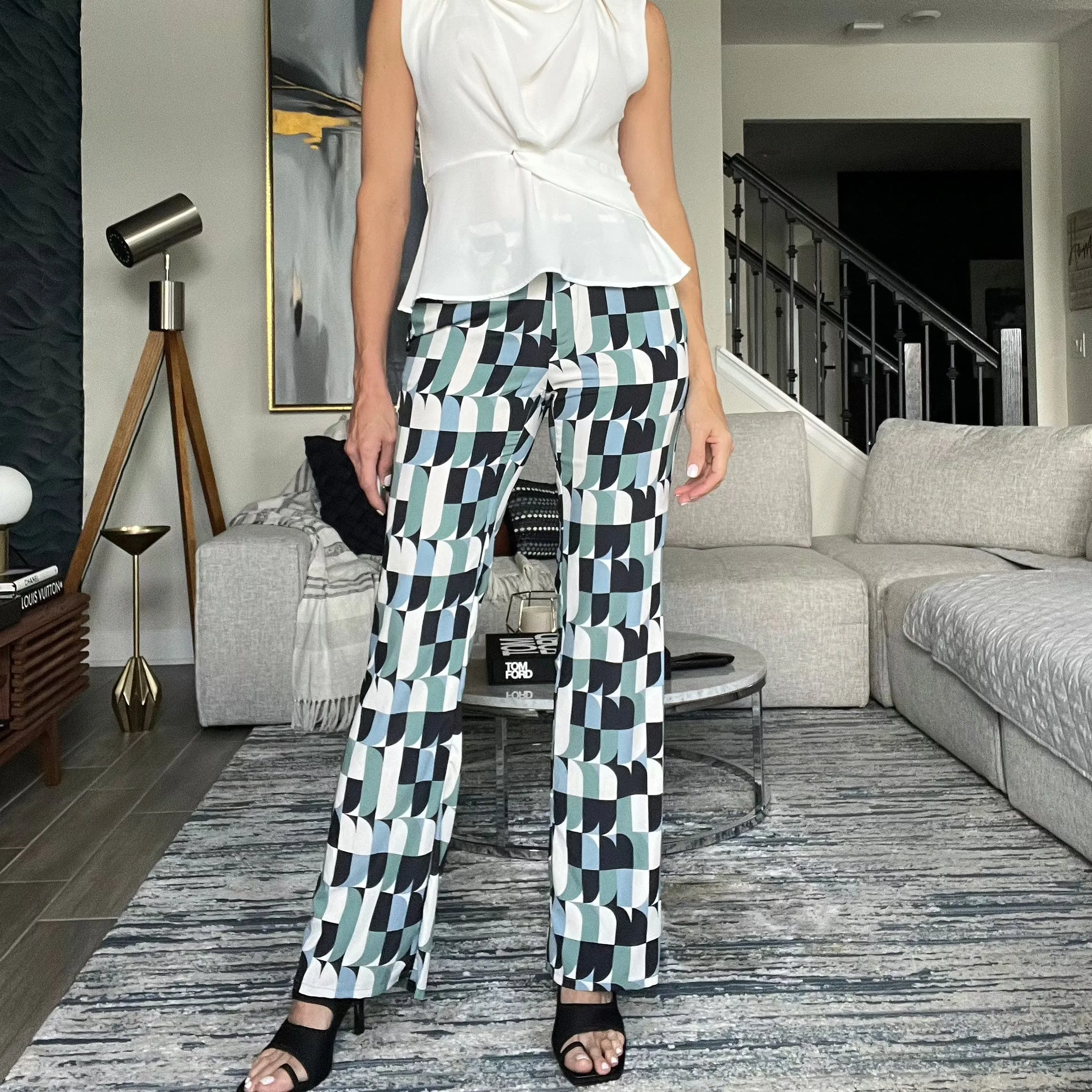 GEOMETRIC PRINT PANTS