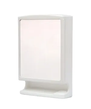 GREENISH PVC Bathroom Mirror Cabinet Heavy Rich Look with Mirror Storage Organizer (21”X13”)– White