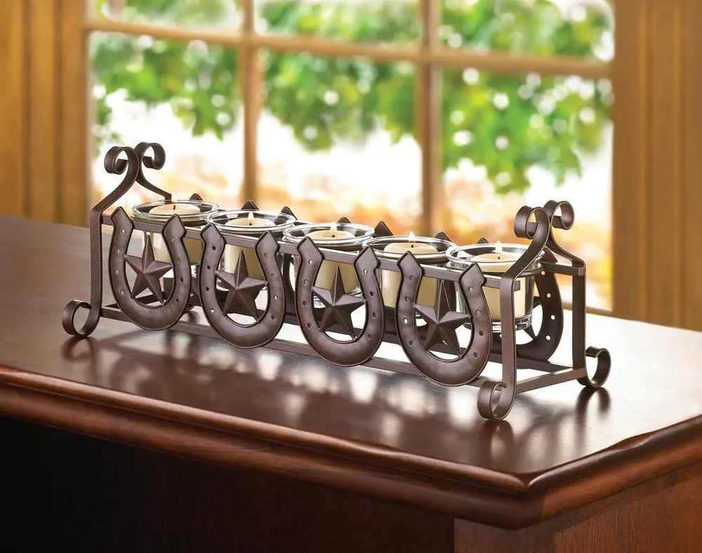 Horseshoe Stars Candle Holder