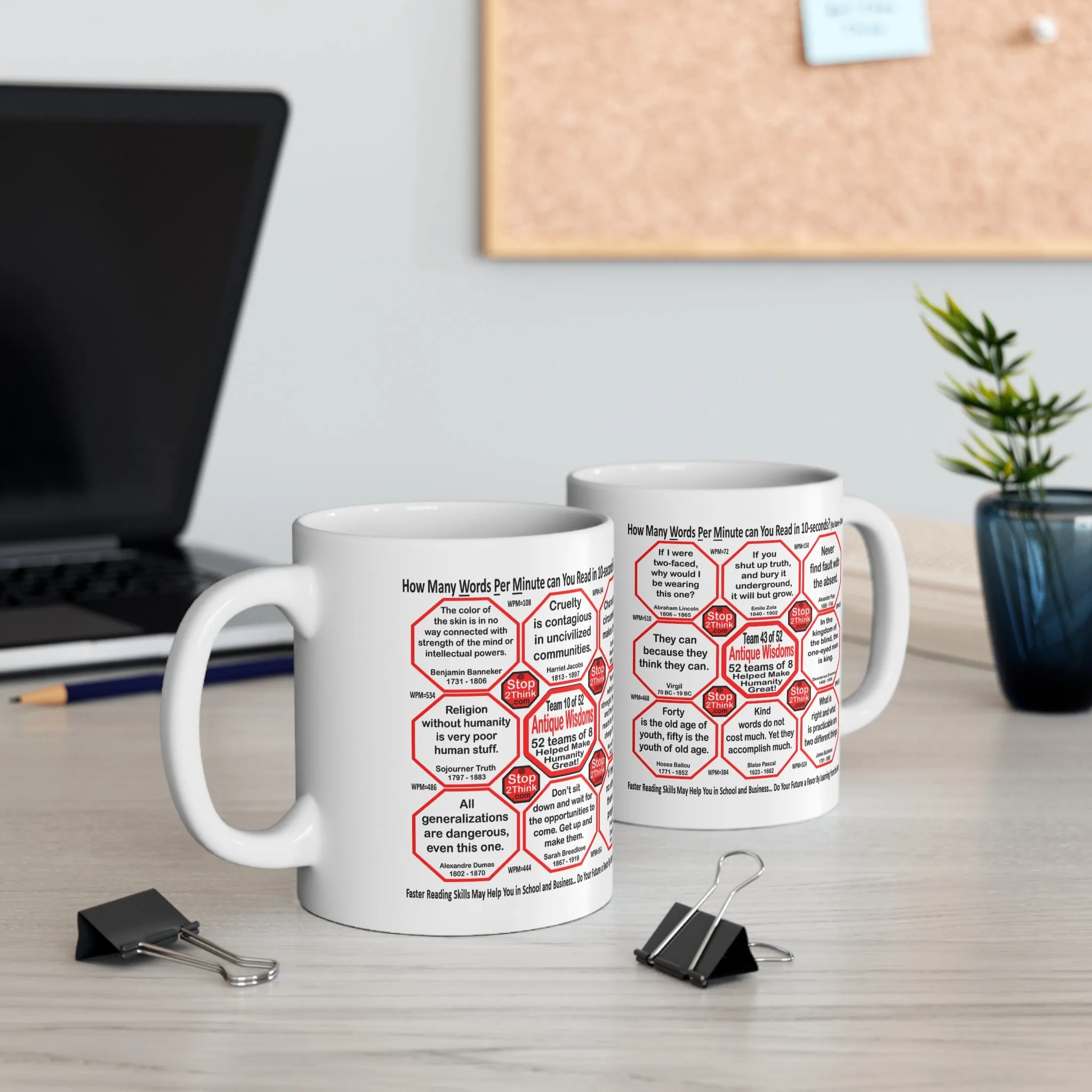 How Fast Can You Read Mug Wisdoms?   ...Teams 10 43 of 52   - Drink Wisely at Stop2Think.com