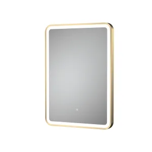 Hudson Reed 700 x 500mm Framed Mirror in Brushed Brass