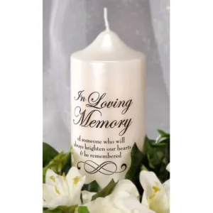 In Loving Memory Candle Decal 3 x 3.5 inches