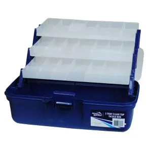 Jarvis Walker Cantilever 3 Tray Clear Top Tackle Box