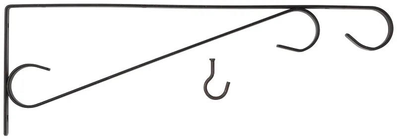 Landscapers Select GB0283L Hanging Plant Bracket, 15-1/2 L, Steel, Black, Wall Mount Mounting :CD: QUANTITY: 1