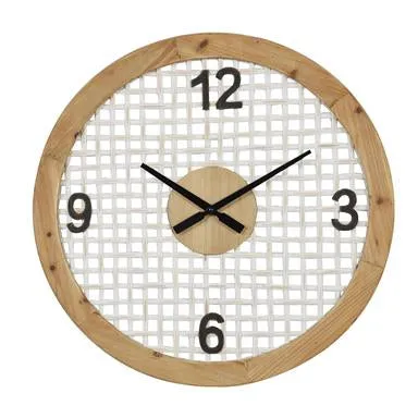 Large Round Wood Wall Clock