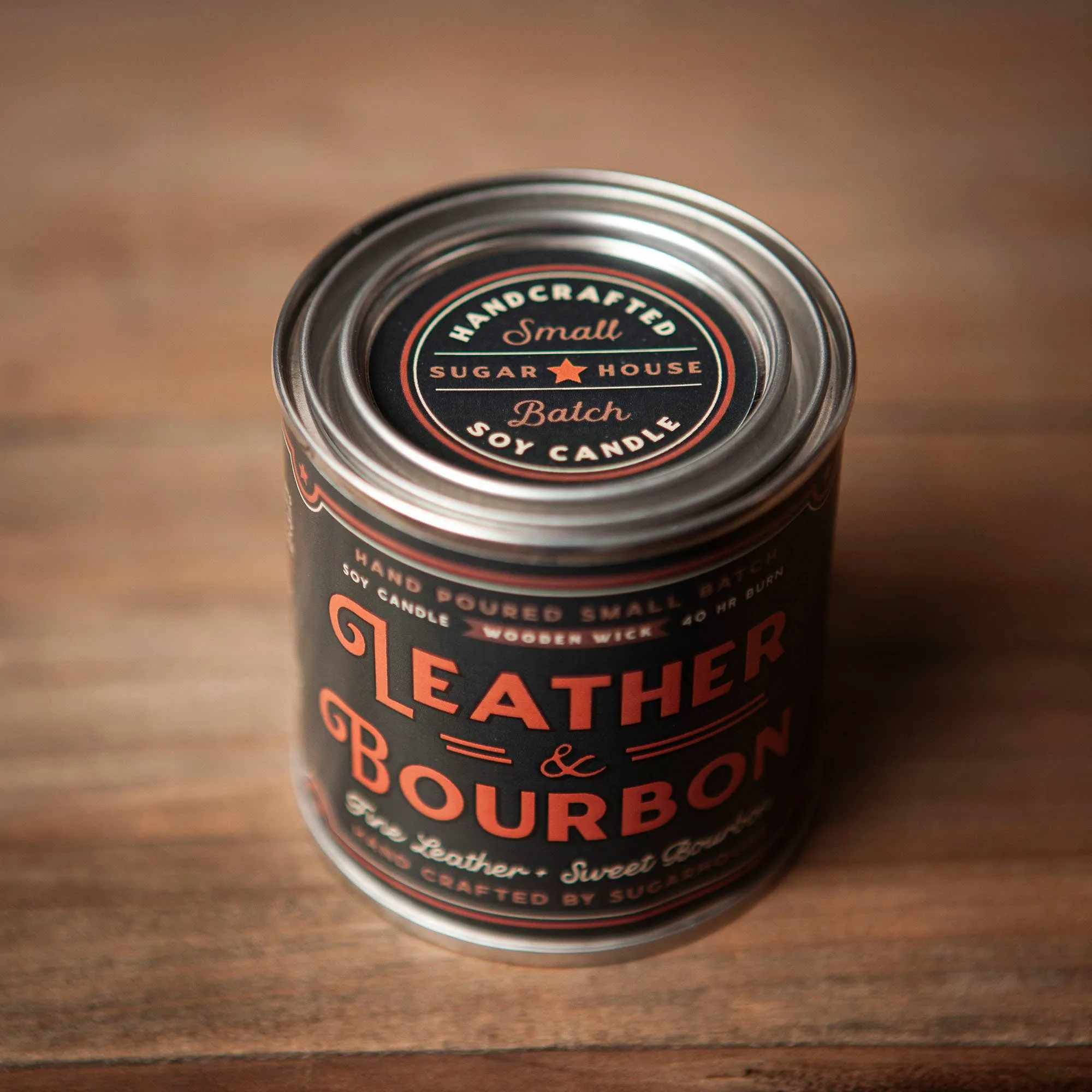 Leather & Bourbon Soy Candle