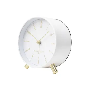 Maya Alarm Clock with Light - White