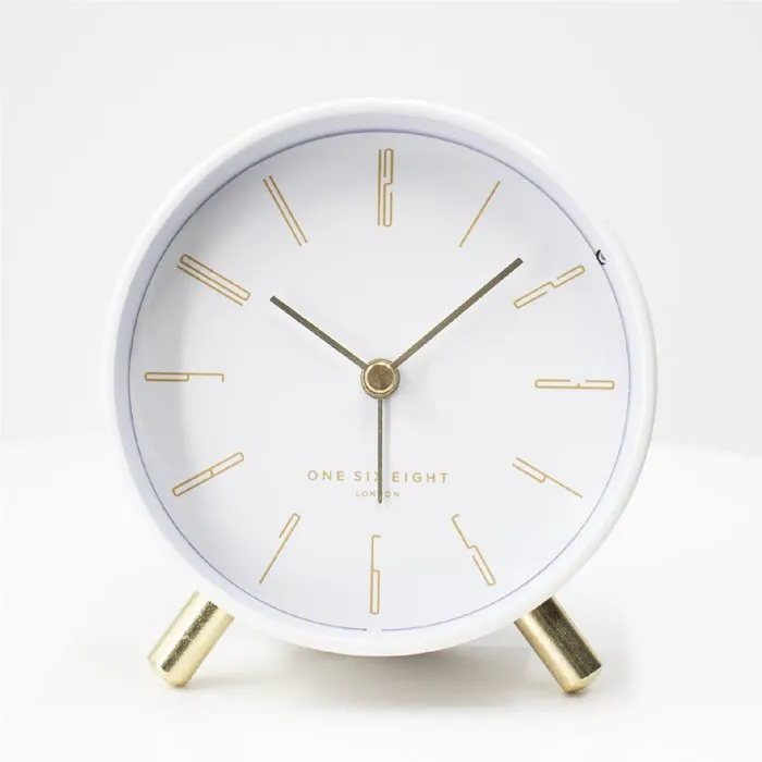 Maya Alarm Clock with Light - White