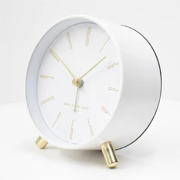 Maya Alarm Clock with Light - White