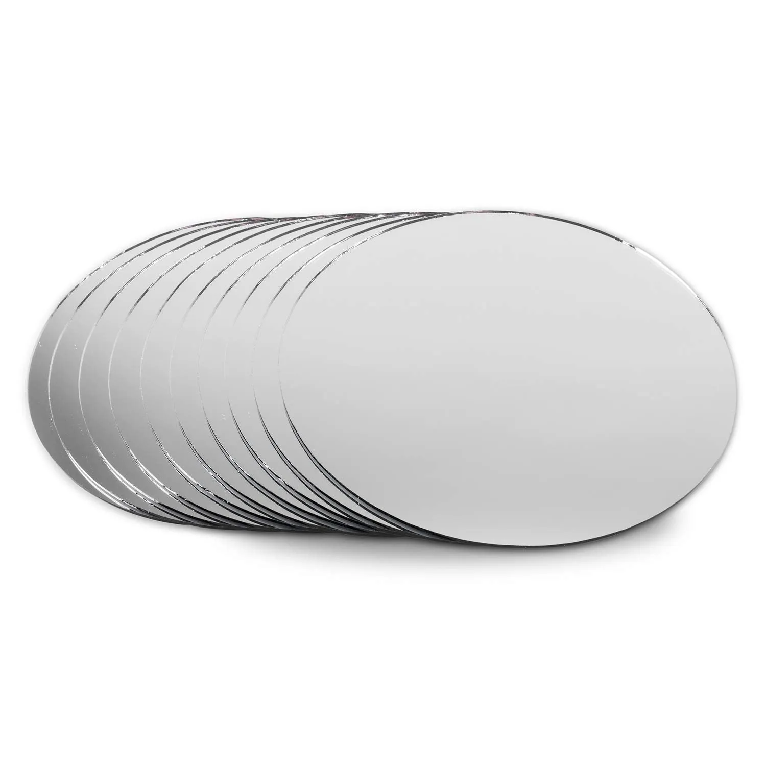 Mini 1 Inch Small Round Glass Mirror Circles for Arts & Crafts Projects, Traveling, Framing, Decoration (50 Pieces) by Super Z Outlet by Super Z Outlet