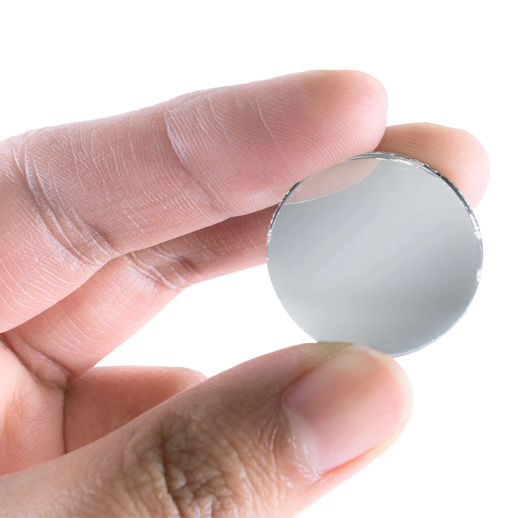 Mini 1 Inch Small Round Glass Mirror Circles for Arts & Crafts Projects, Traveling, Framing, Decoration (50 Pieces) by Super Z Outlet by Super Z Outlet