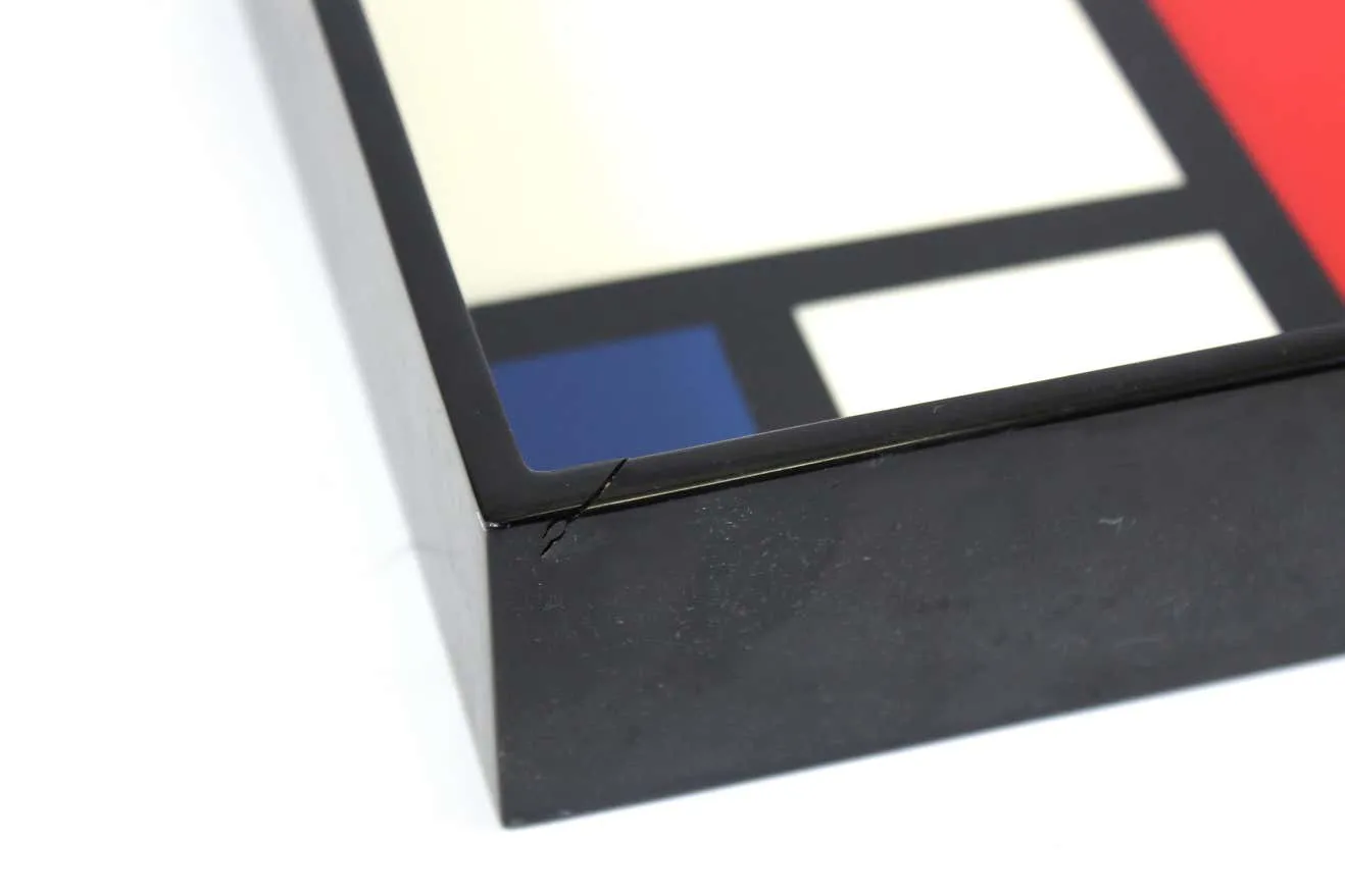 Modern Mondrian Style Lacquered Wood Serving Tray