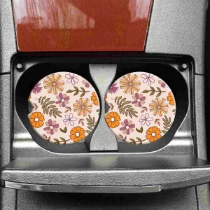 Mugsby | Boho Florals Car Coasters (Set of 2)