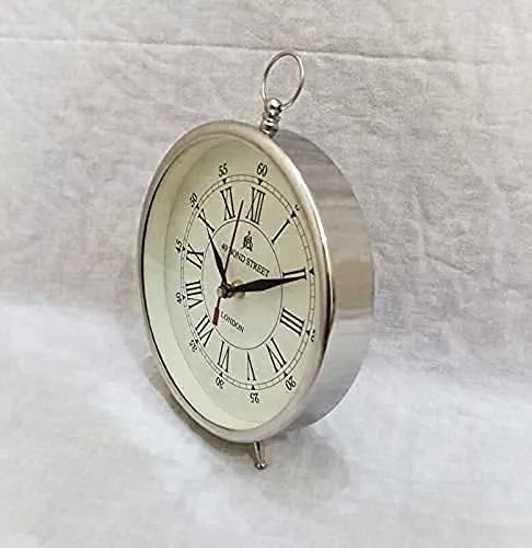 Nautical Edge - Unique Priced Metal Desk Clock Copper Finish Clock Antique Style Designer Finish, Office - 6 inch