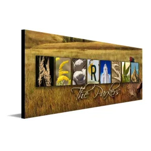 NEBRASKA - State Name Art