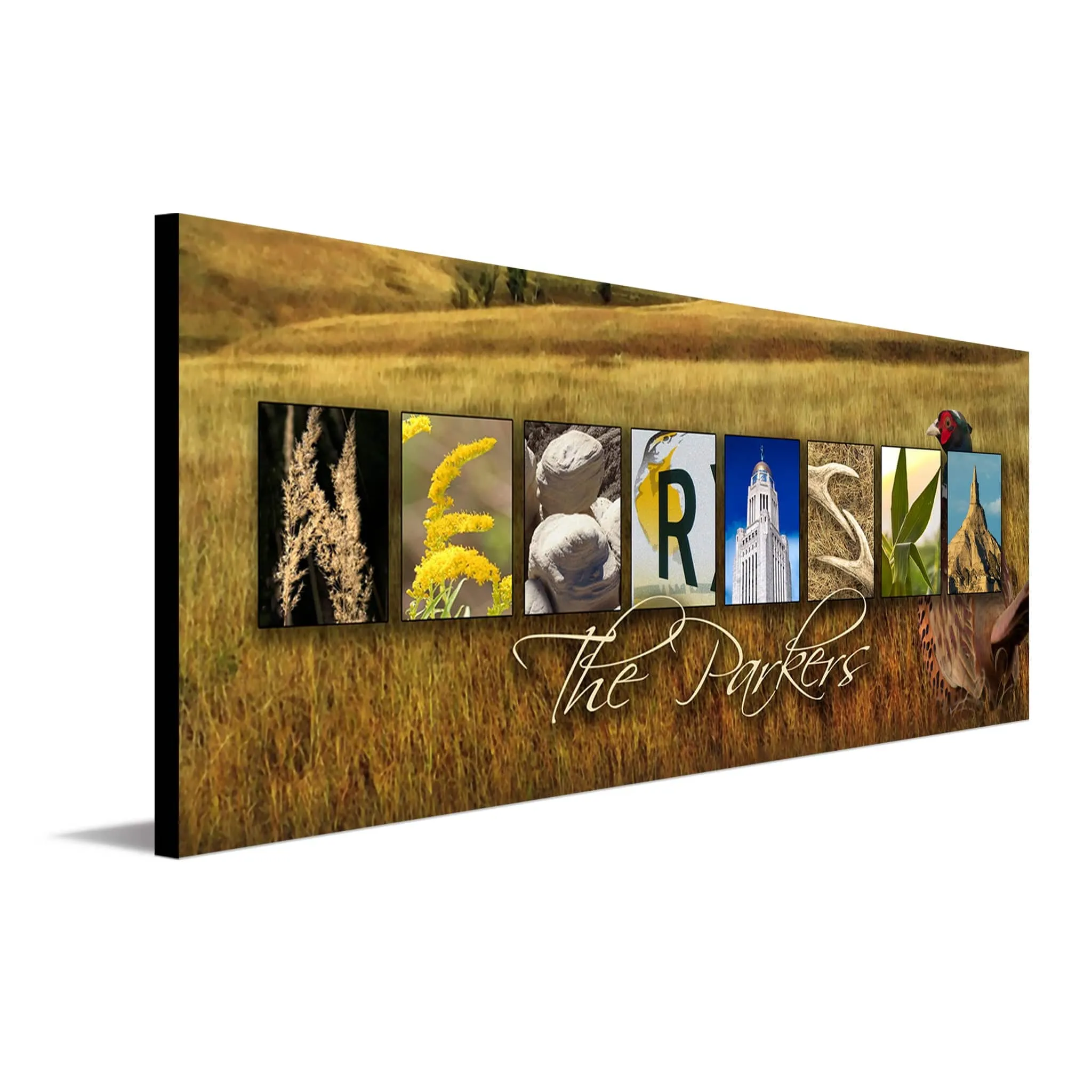 NEBRASKA - State Name Art