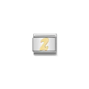 Nomination Composable Link Number 2, 18K Gold