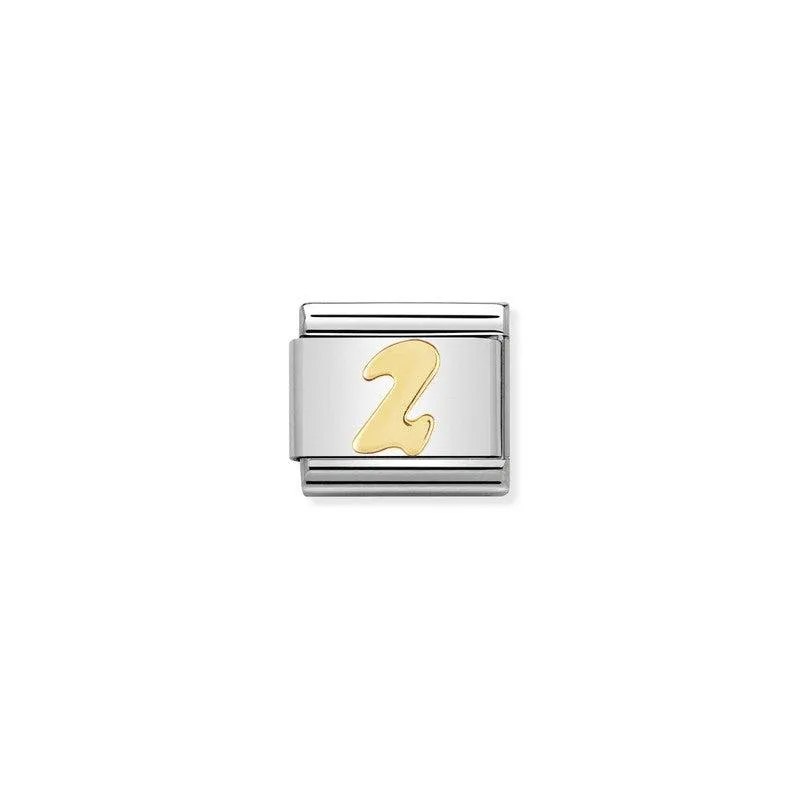 Nomination Composable Link Number 2, 18K Gold