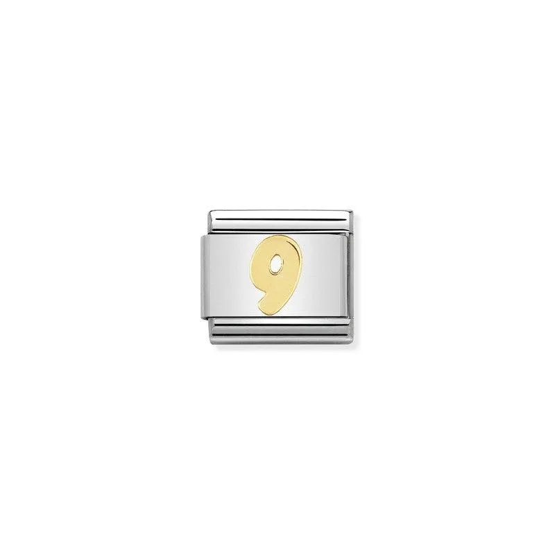 Nomination Composable Link Number 9, 18K Gold