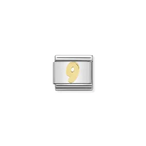 Nomination Composable Link Number 9, 18K Gold