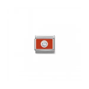 Nomination COMPOSABLE SILVER ORANGE SPARKLE LINK