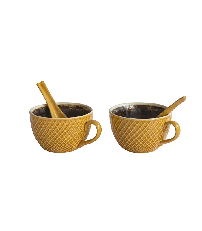 Ochre Soup Bowls - Set of 2