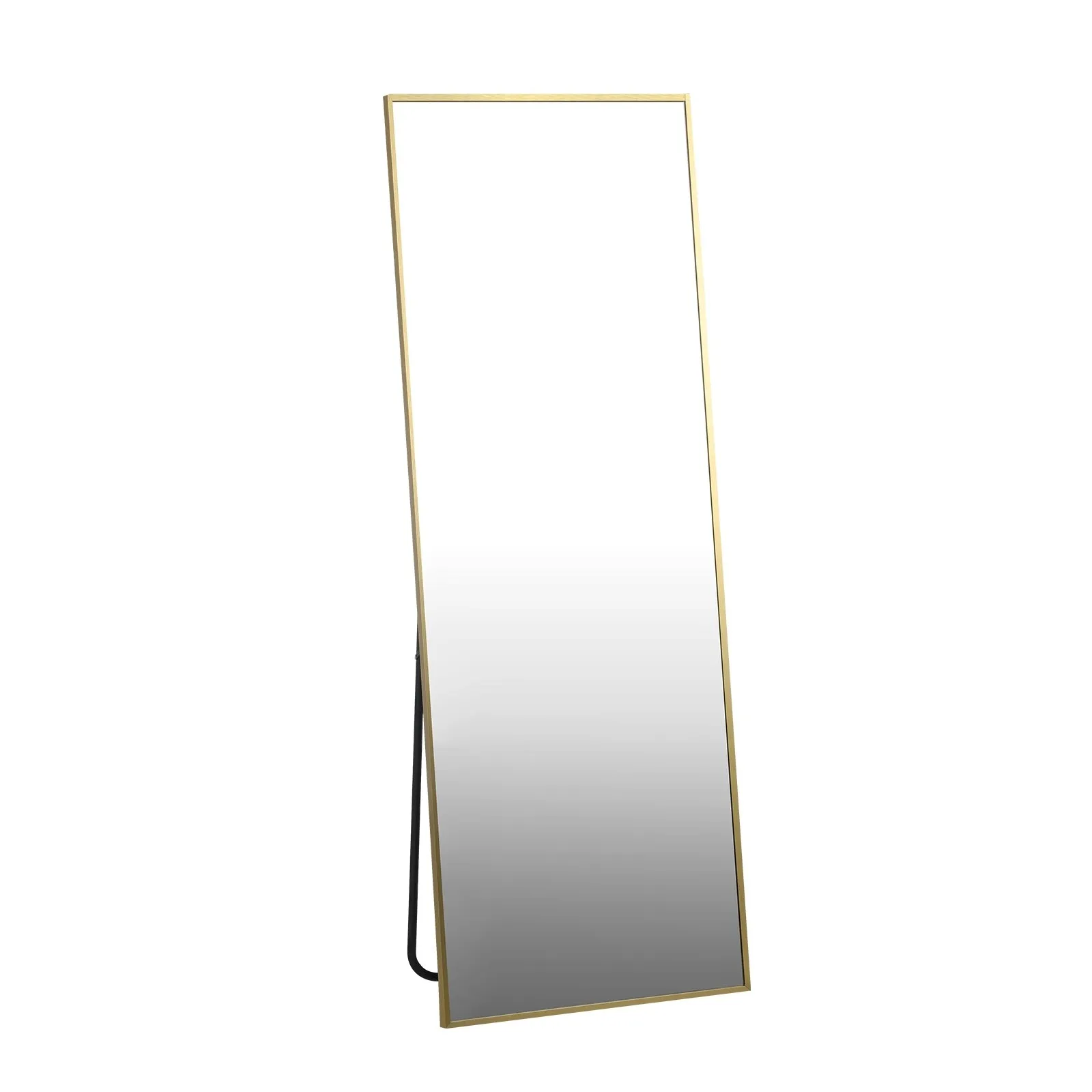 Oikiture Full Length Mirror Rectangle Dressing Floor Mirrors 166x60cm Gold