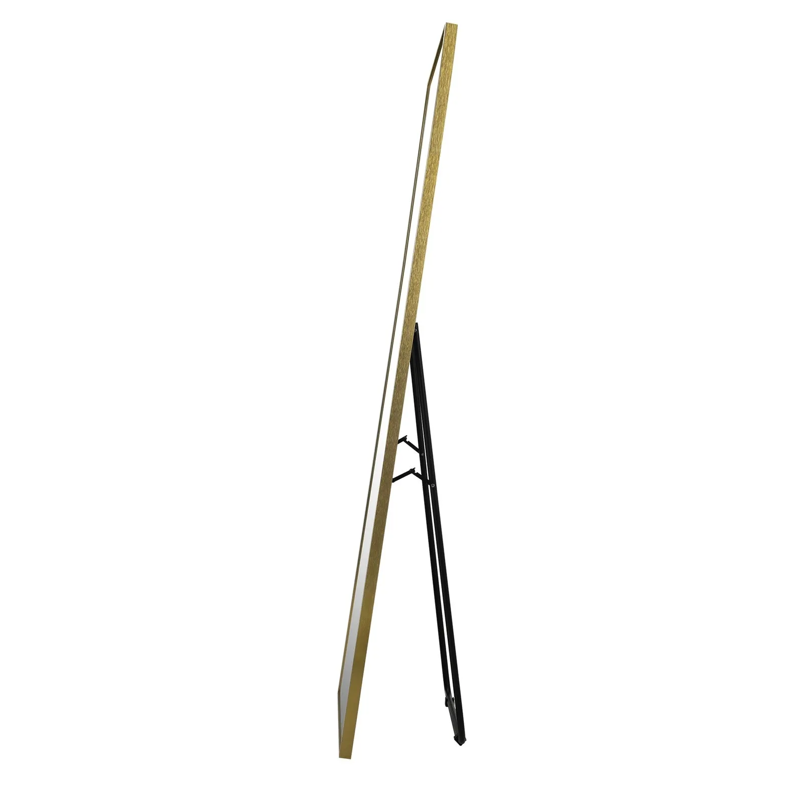 Oikiture Full Length Mirror Rectangle Dressing Floor Mirrors 166x60cm Gold