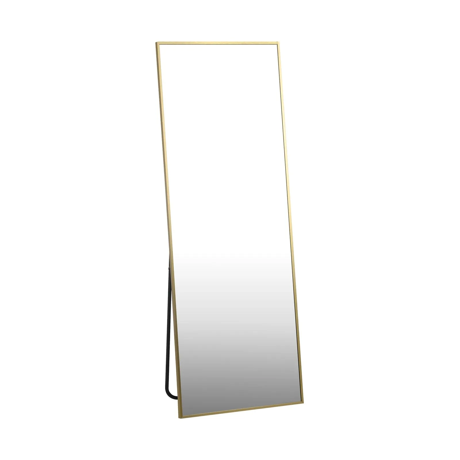 Oikiture Full Length Mirror Rectangle Dressing Floor Mirrors 166x60cm Gold